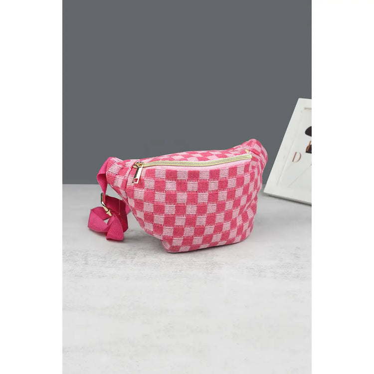 Pink Checkered Bum Bag