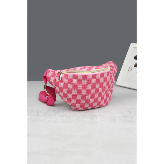 Pink Checkered Bum Bag