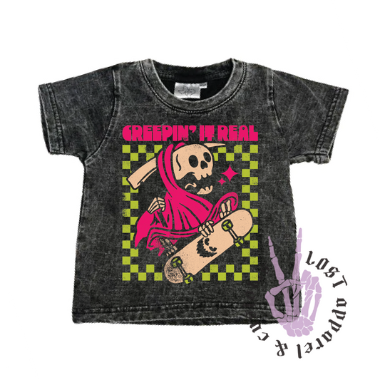 Black Acid wash Tees - Adult
