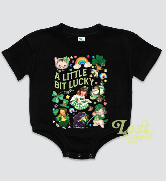 Alittle bit lucky (infant rompers)